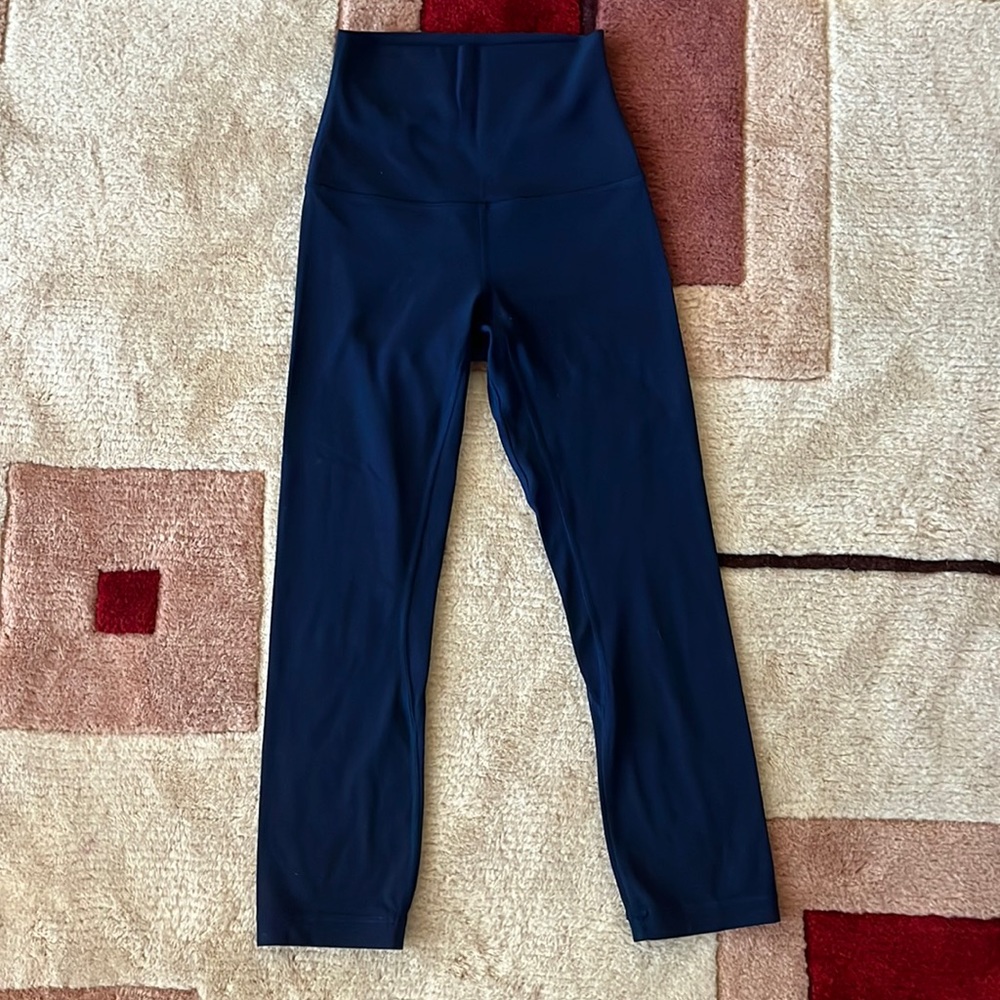Navy lululemon align pants. 21”